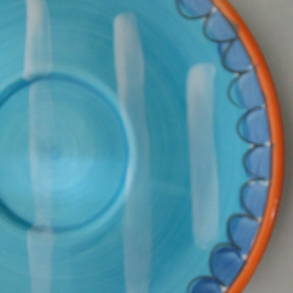 Blond Amsterdam Set 4 multi color Large Saucer Lunch Appetizer Plates 7.5